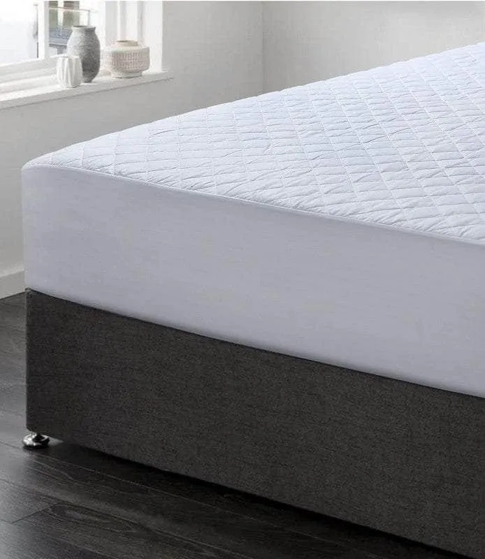 100% Cotton Quilted Fully Fitted 50Cm Deep Single Mattress Protector