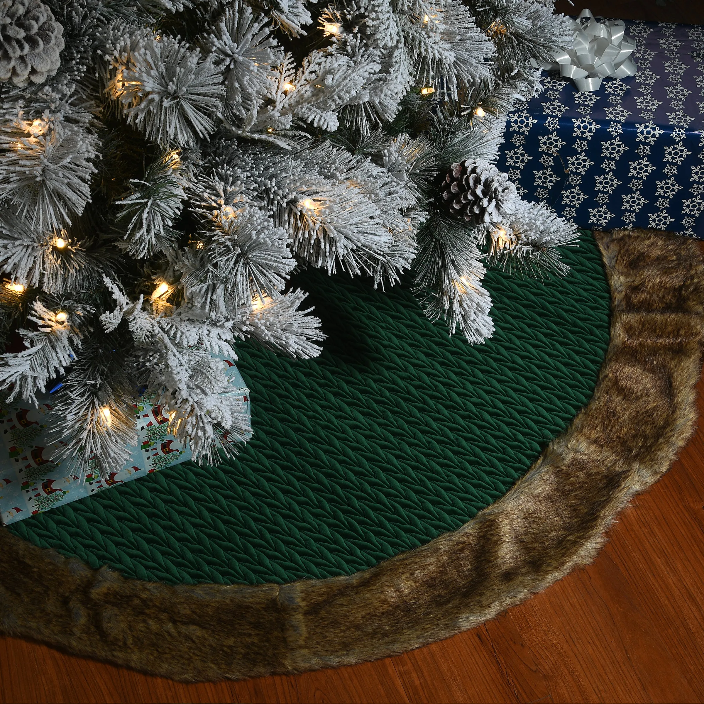 52 in. Rural Homestead Collection Quilted Tree Skirt