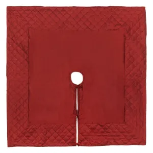 52" Burgundy Quilt Stitch Jewel Tree Skirt