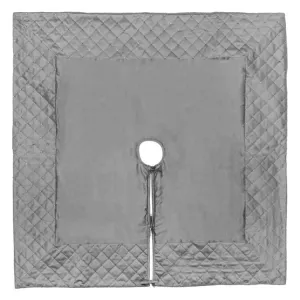 52" Gray Quilt Stitch Jewel Tree Skirt