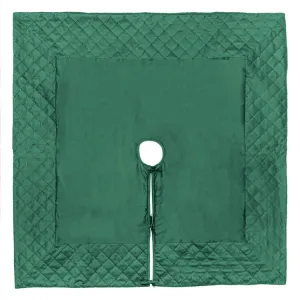 52" Green Quilt Stitch Jewel Tree Skirt