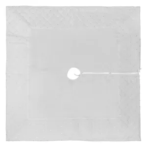 52" Ivory Quilt Stitch Jewel Tree Skirt