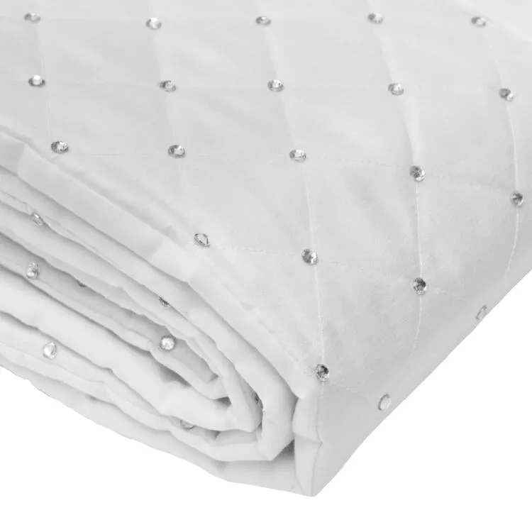 52" Ivory Quilt Stitch Jewel Tree Skirt