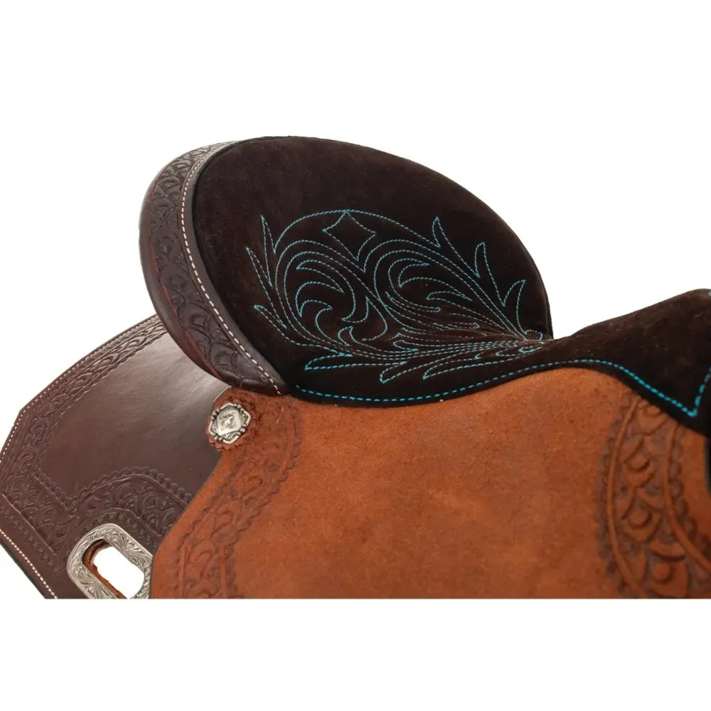 6231-7455-06 High Horse Windcrest Barrel Saddle 14.5" Seat X-Wide Fit