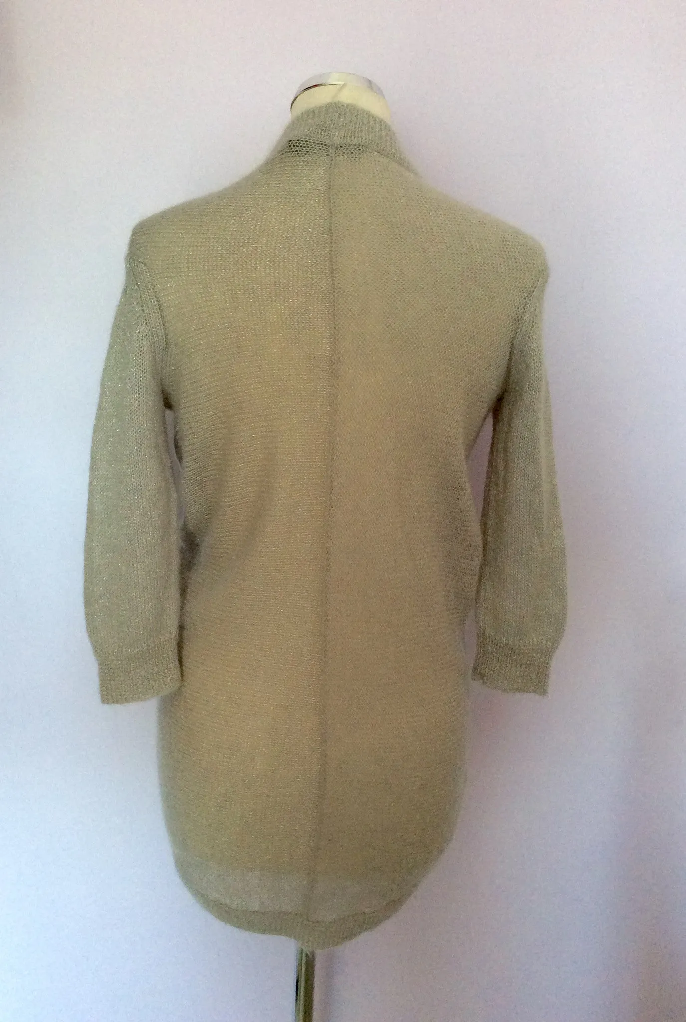 ALL SAINTS SILVER GREY JOSEE TWIST FRONT JUMPER SIZE XS/S