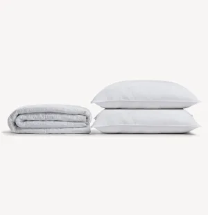 Allergy Free Bundle B | Medium Fill Allergy Resistant Gel Filled All Sleeper Pillow and Allergy-Free Dust Mite Free Mattress Protector