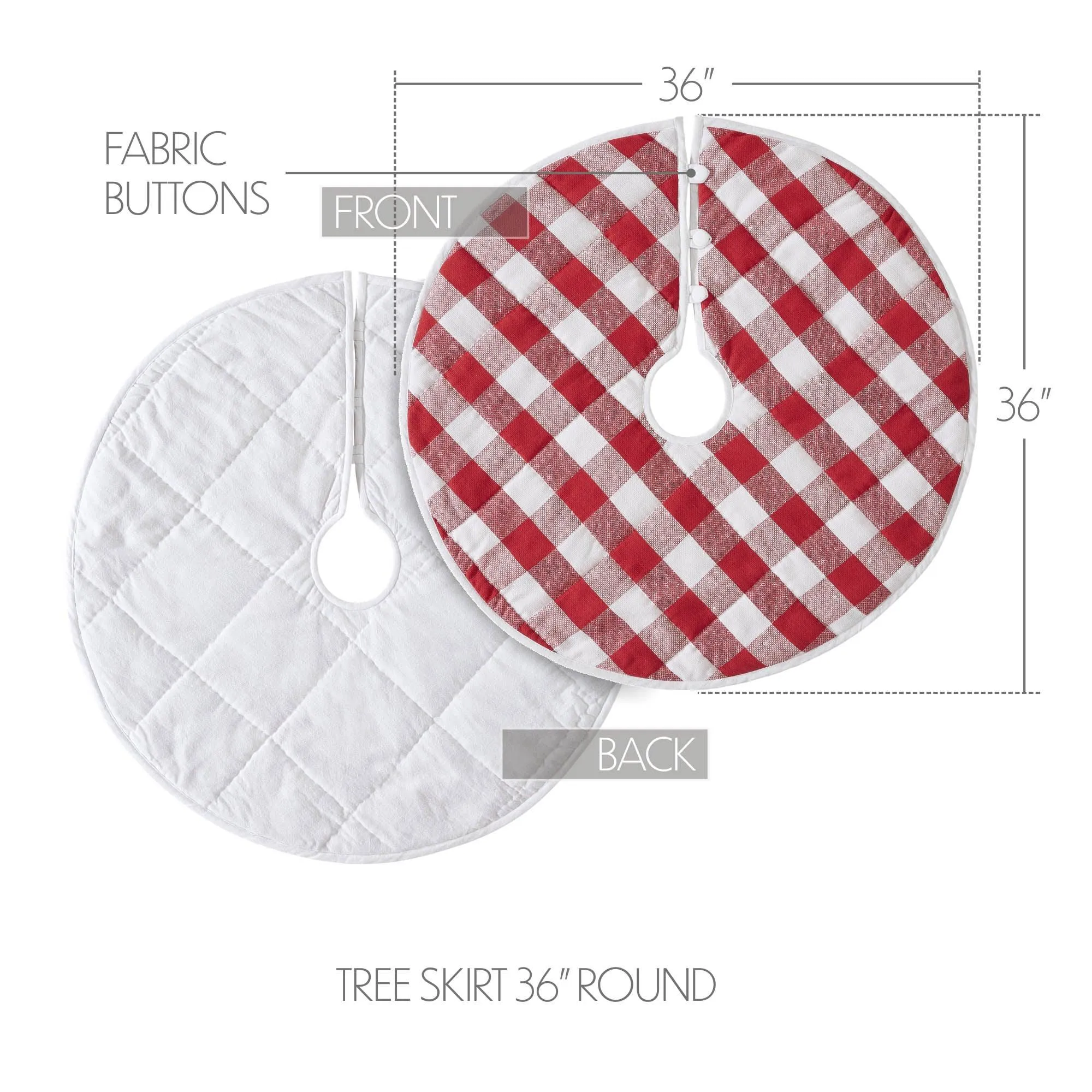Annie Red Check Tree Skirt 36