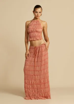 Arcina Ori Juliette Halter and Skirt Set in Peach