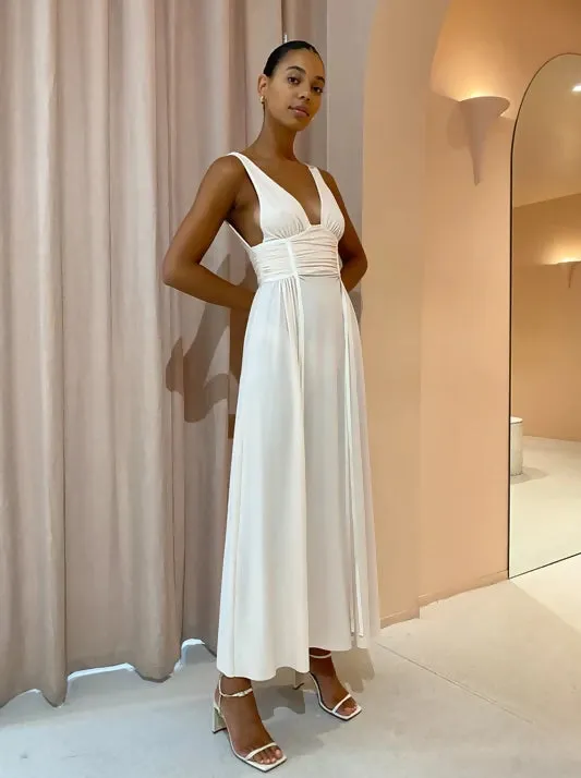 BEC & BRIDGE GWEN MAXI DRESS IN SHELL SIZE AU 10