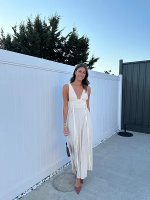 BEC & BRIDGE GWEN MAXI DRESS IN SHELL SIZE AU 10