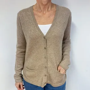 Biscuit Cashmere Cardigan Medium