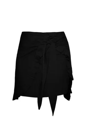 Black 'wings' Mini Skirt