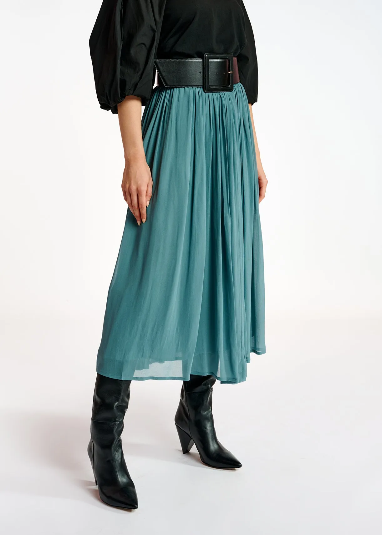 Bleu maxi-length skirt