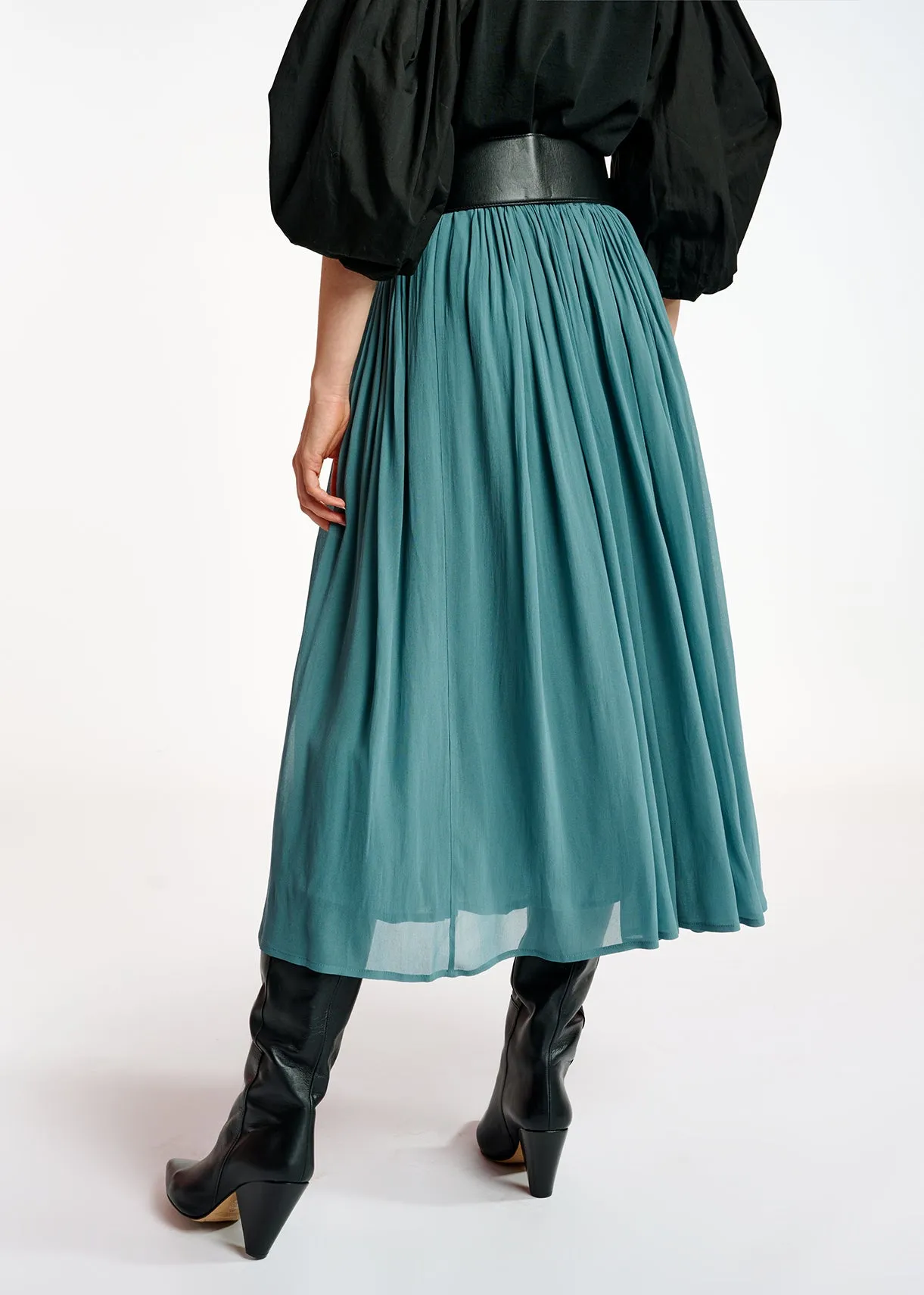 Bleu maxi-length skirt