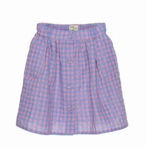 BLUE-PINK CHECK SKIRT
