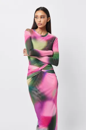 Blurred Midi Skirt