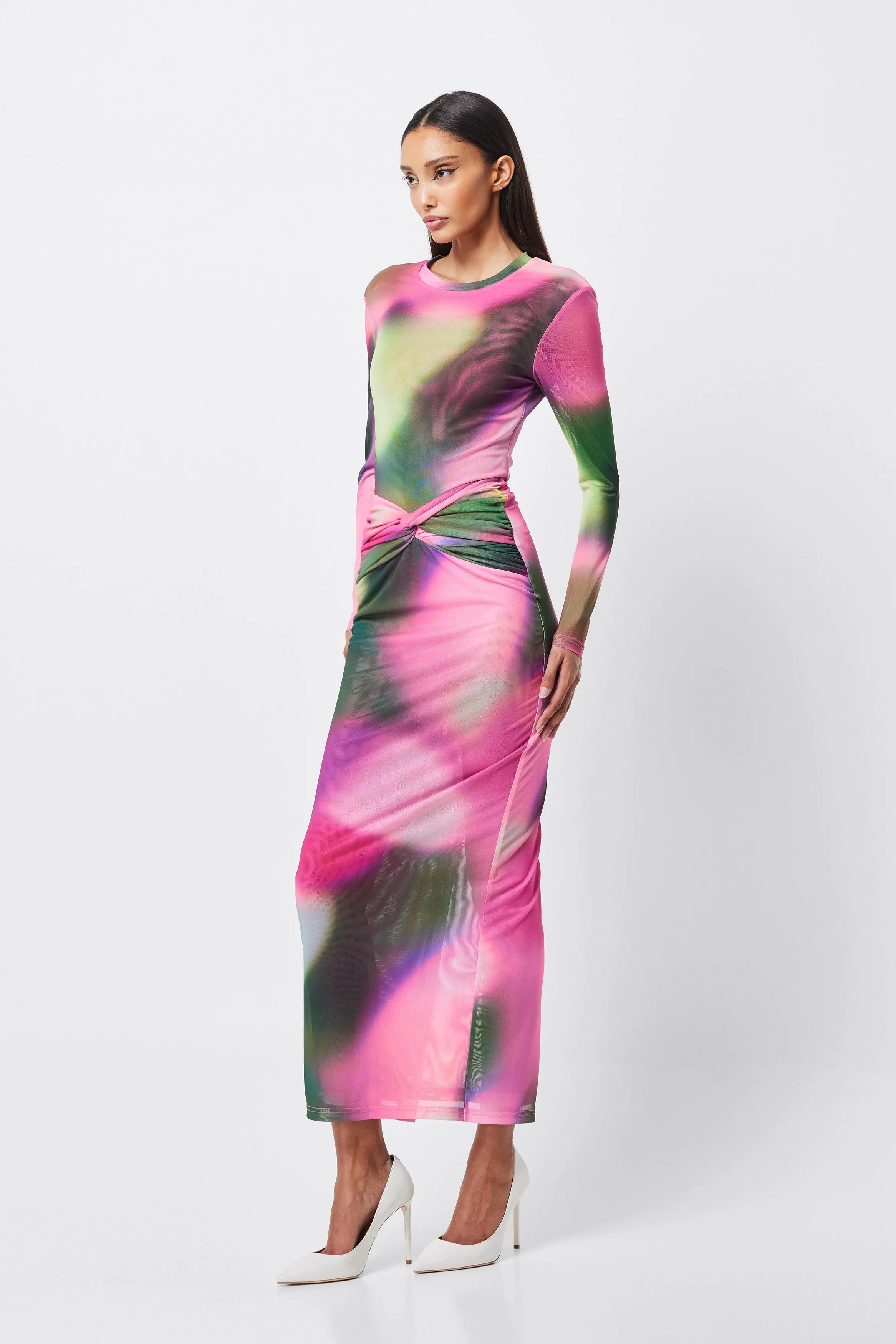 Blurred Midi Skirt
