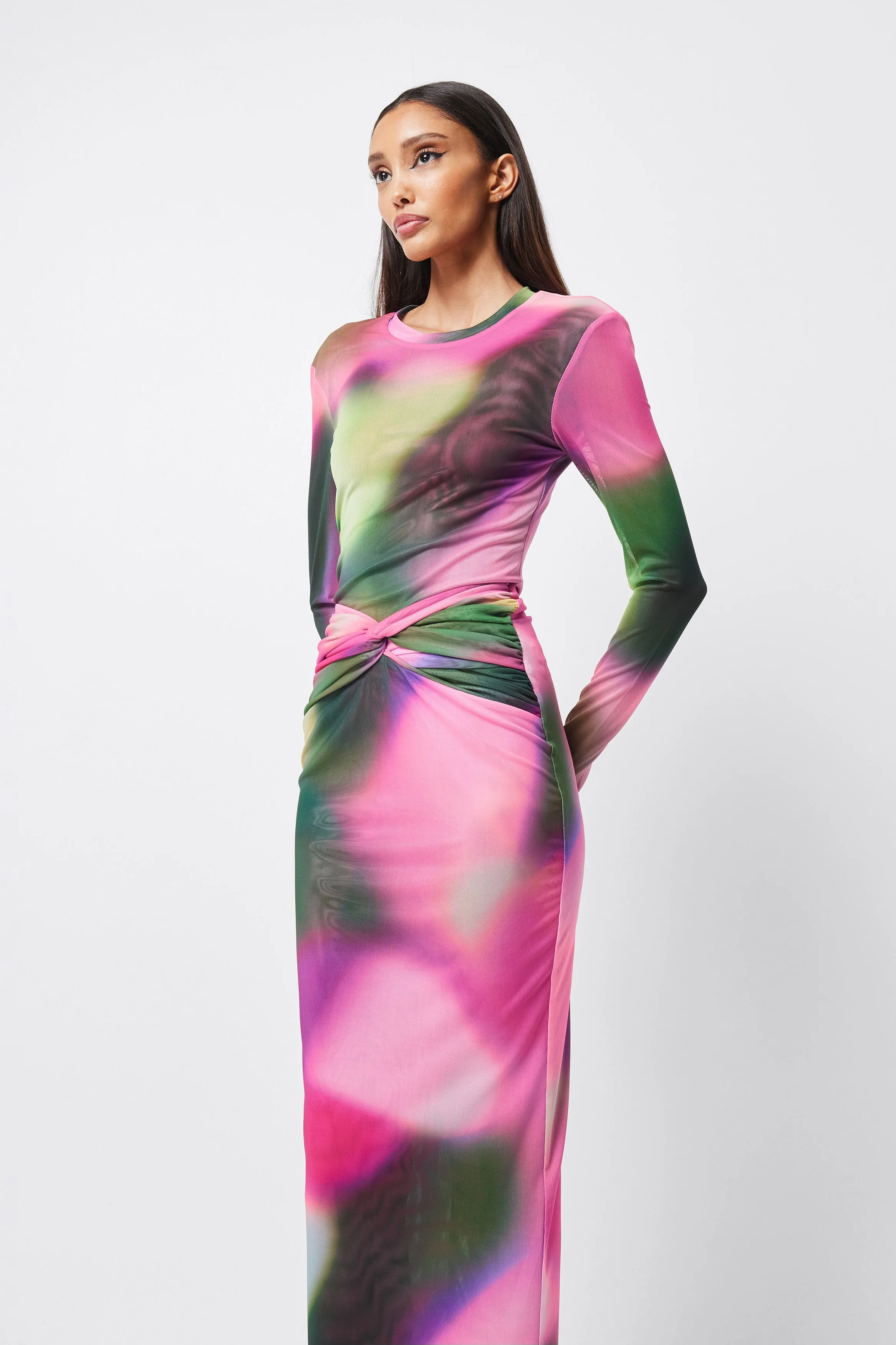 Blurred Midi Skirt