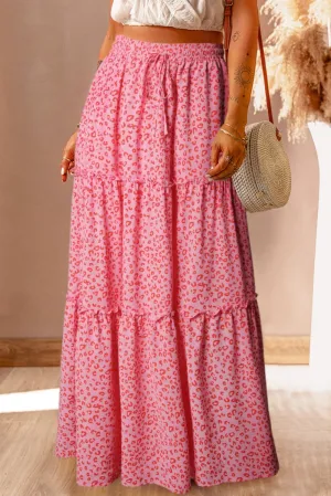 Blushing Leopard Maxi Skirt