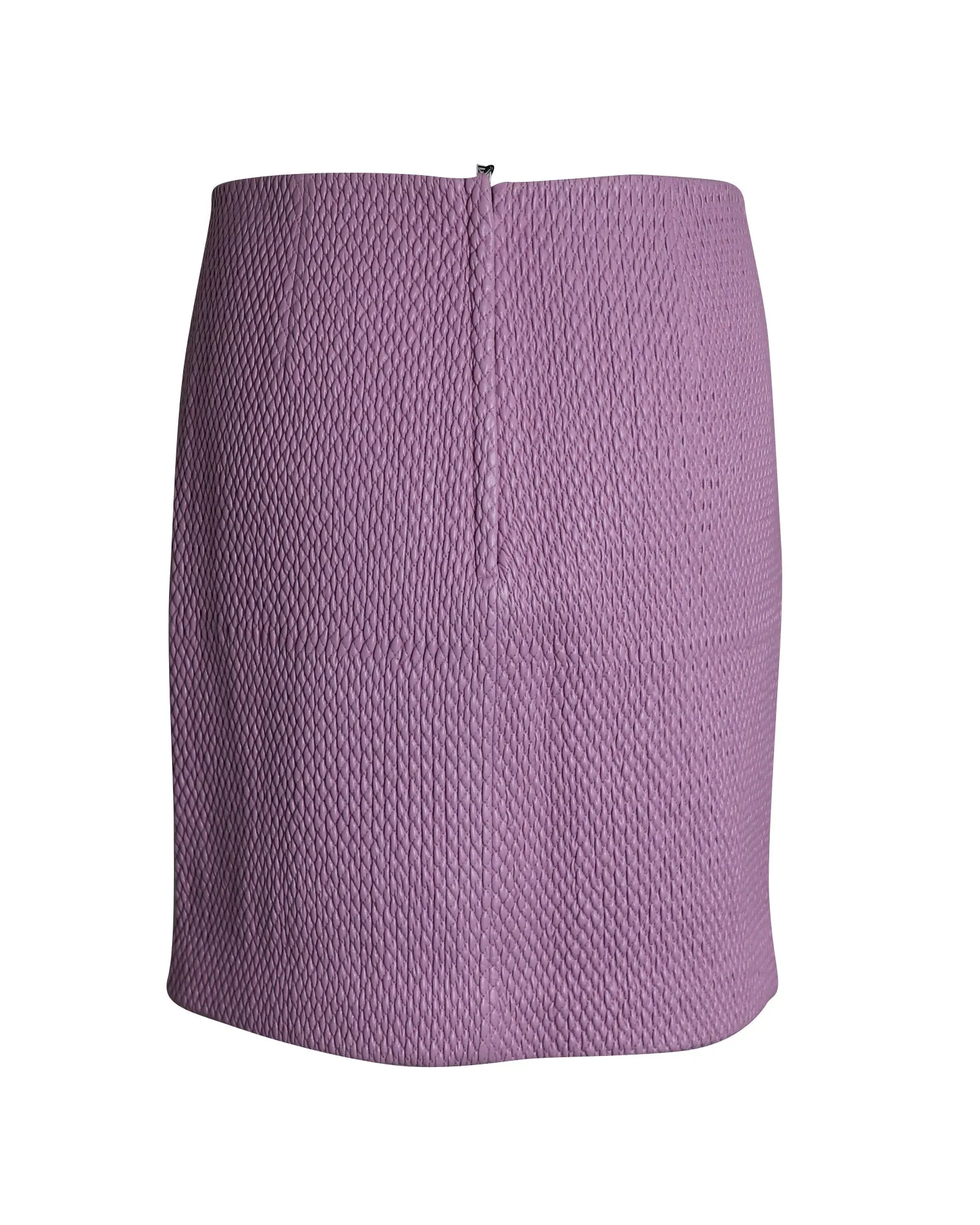 Bottega Veneta Quilted Skirt in Pink Leather