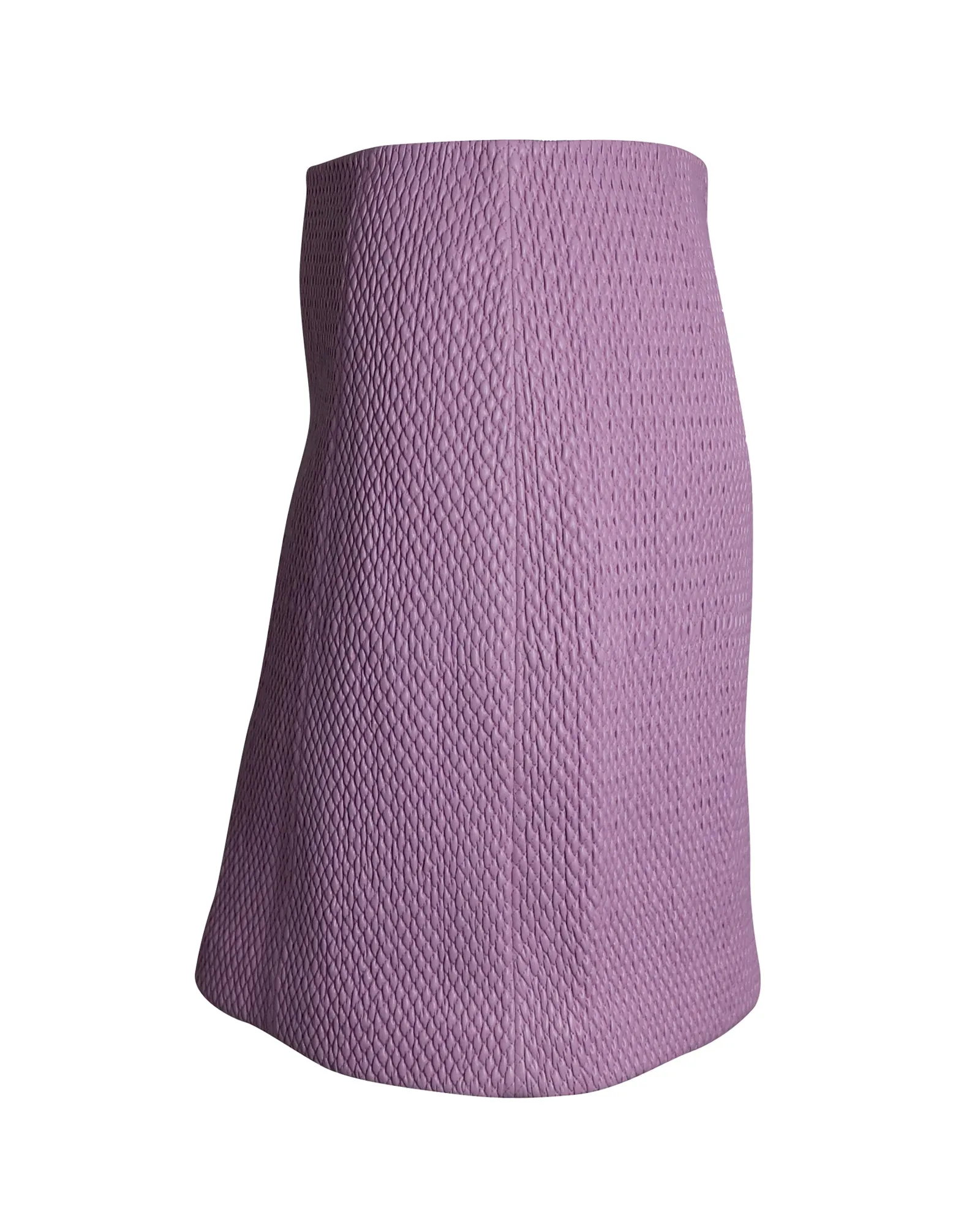 Bottega Veneta Quilted Skirt in Pink Leather