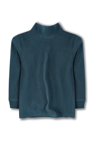 Boys Peacock Blue Jumper Highneck