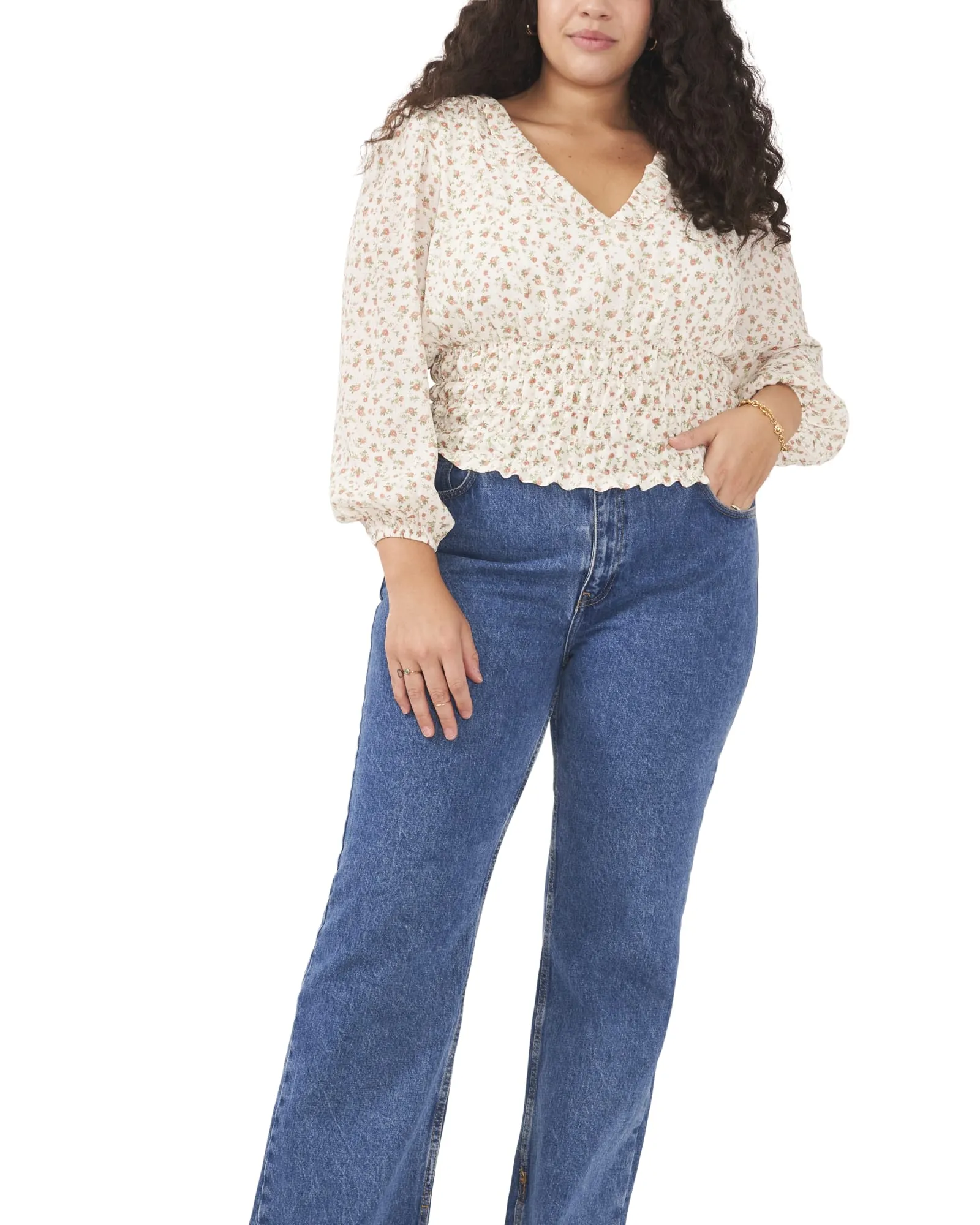 Brenna V Neck Top | SOFT ROSETTES