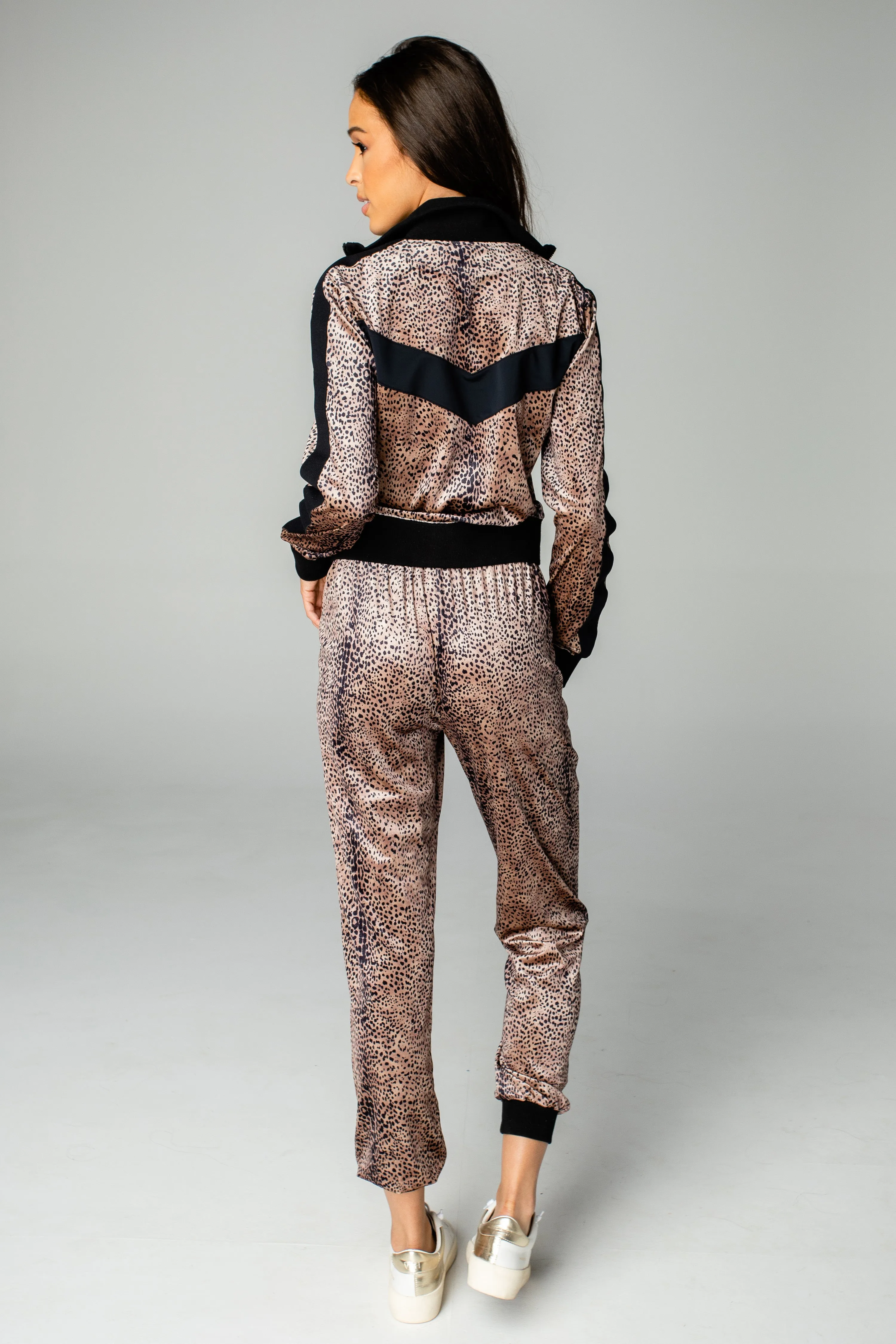 Carmela Velour Track Jacket - Roar