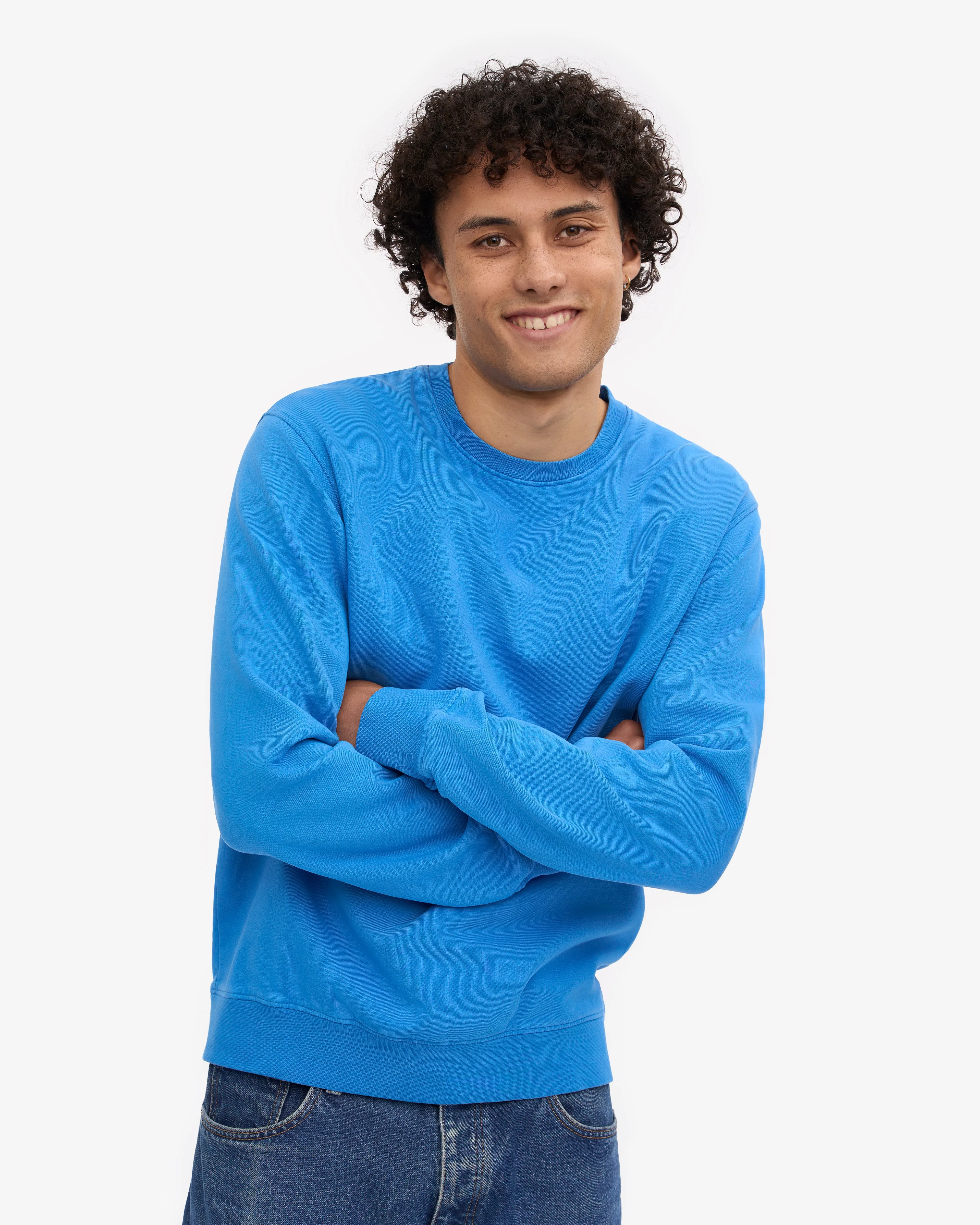 Classic Organic Crew - Pacific Blue