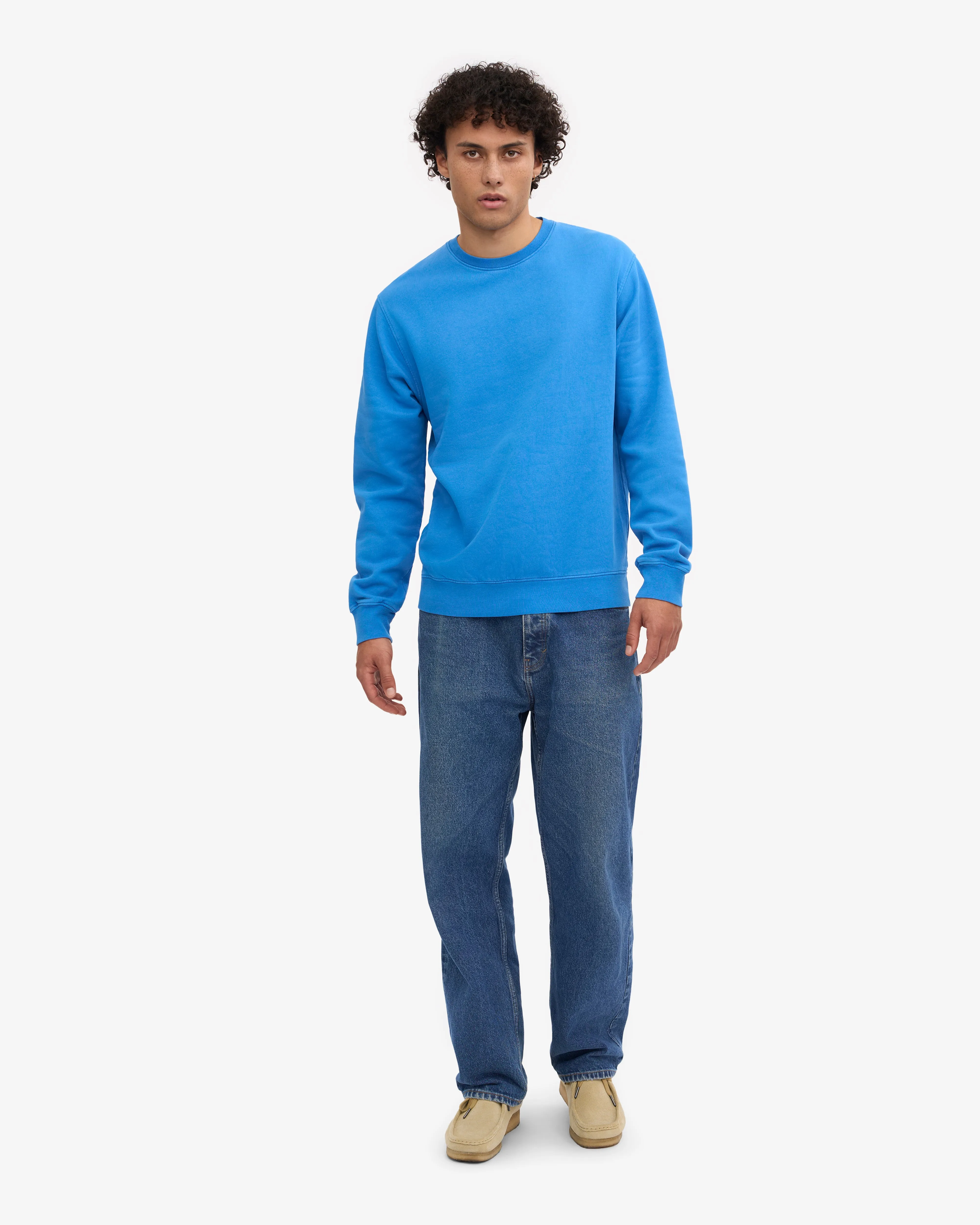 Classic Organic Crew - Pacific Blue