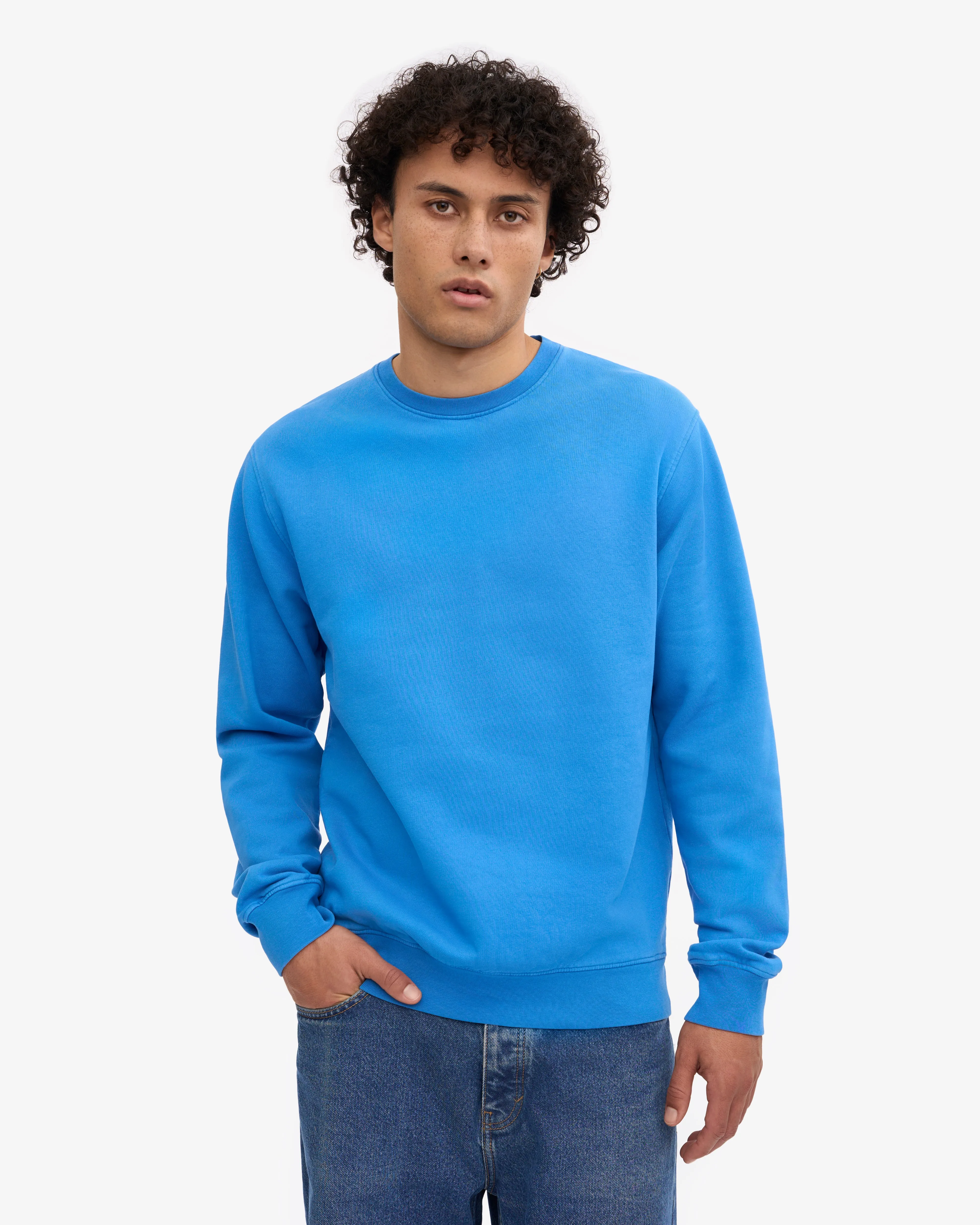 Classic Organic Crew - Pacific Blue