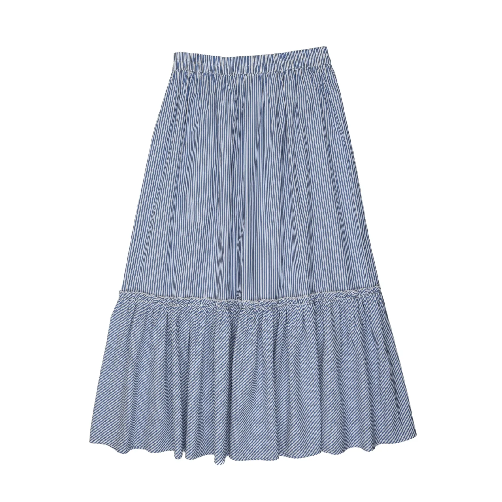 Coco Blanc Blue Striped Striped Maxi Skirt