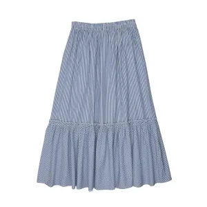 Coco Blanc Blue Striped Striped Maxi Skirt