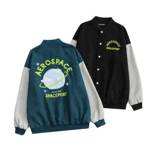 College Jacket Heyhenry Autumn and Winter Retro Baseball Jacket Men's and Women's Casual Loose Texture Top Couple Wear