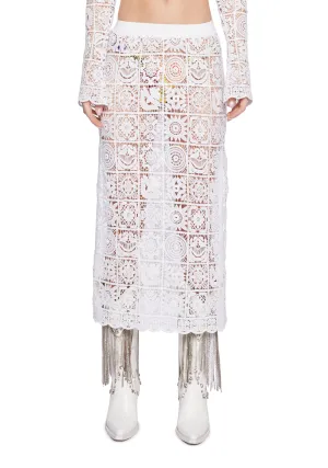 Country Charm Crochet Maxi Skirt