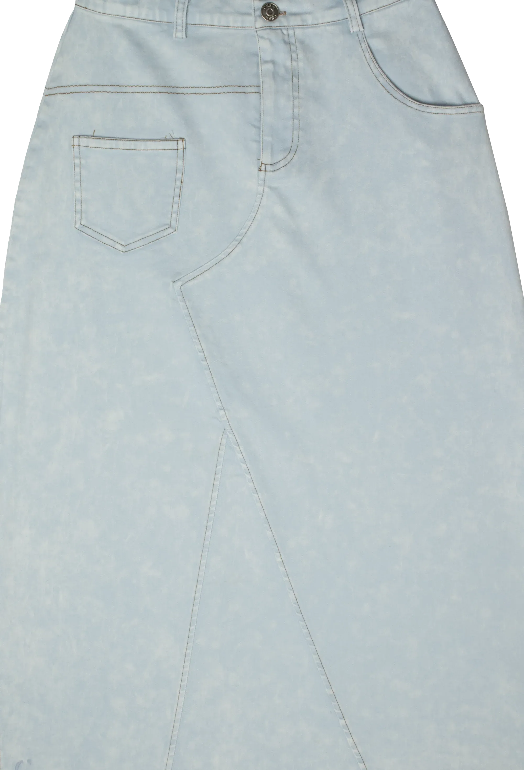 Crew Kids Stitch Detail Maxi Skirt in Blue