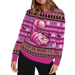 Crew Neck Cartoon Print Christmas Jumper