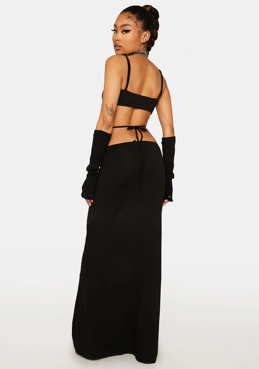 Cropped Cami And Maxi Skirt Set