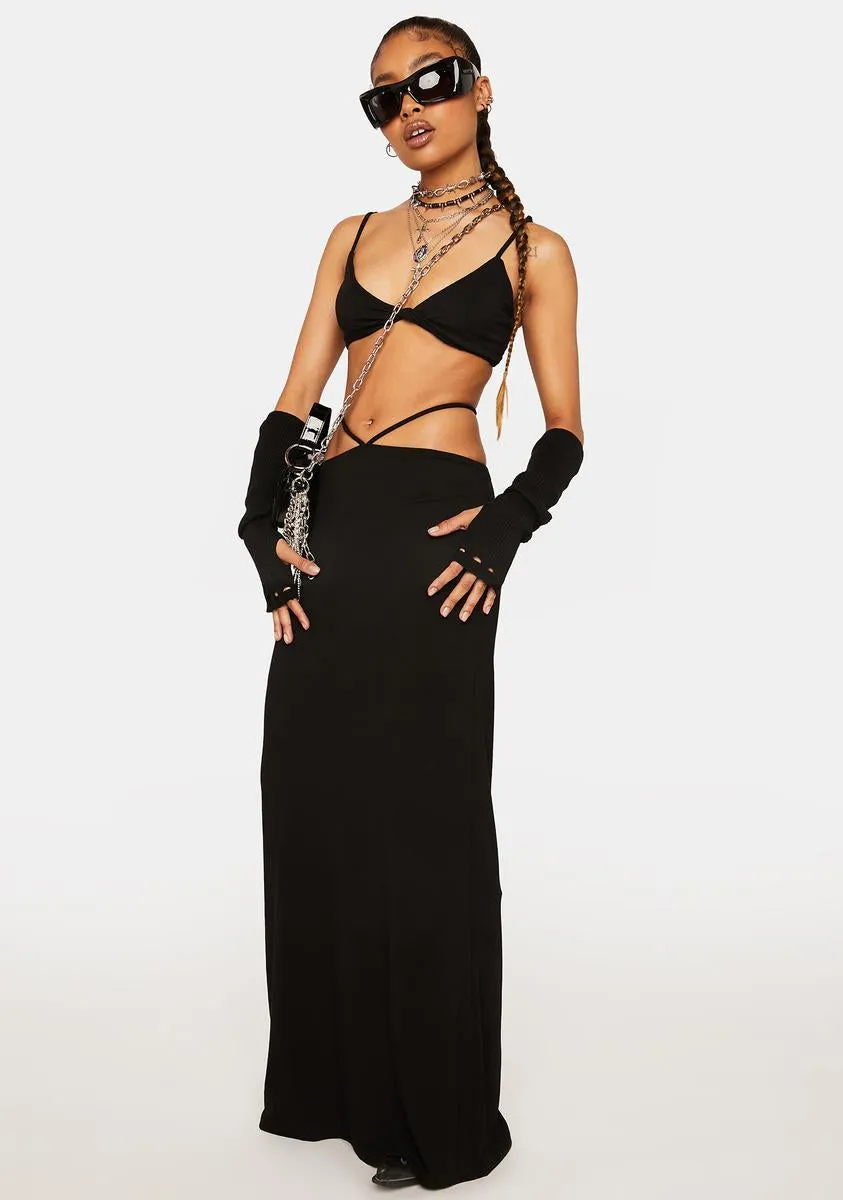 Cropped Cami And Maxi Skirt Set