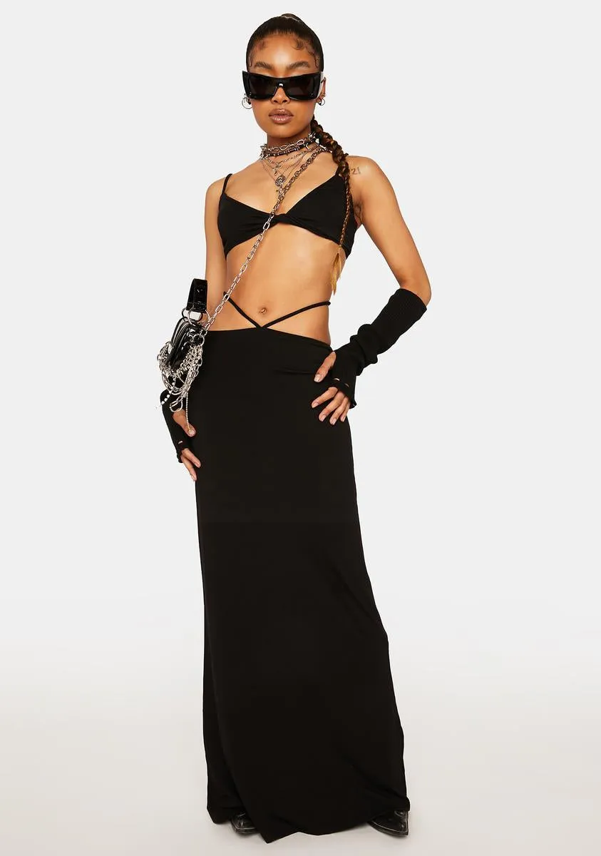 Cropped Cami And Maxi Skirt Set