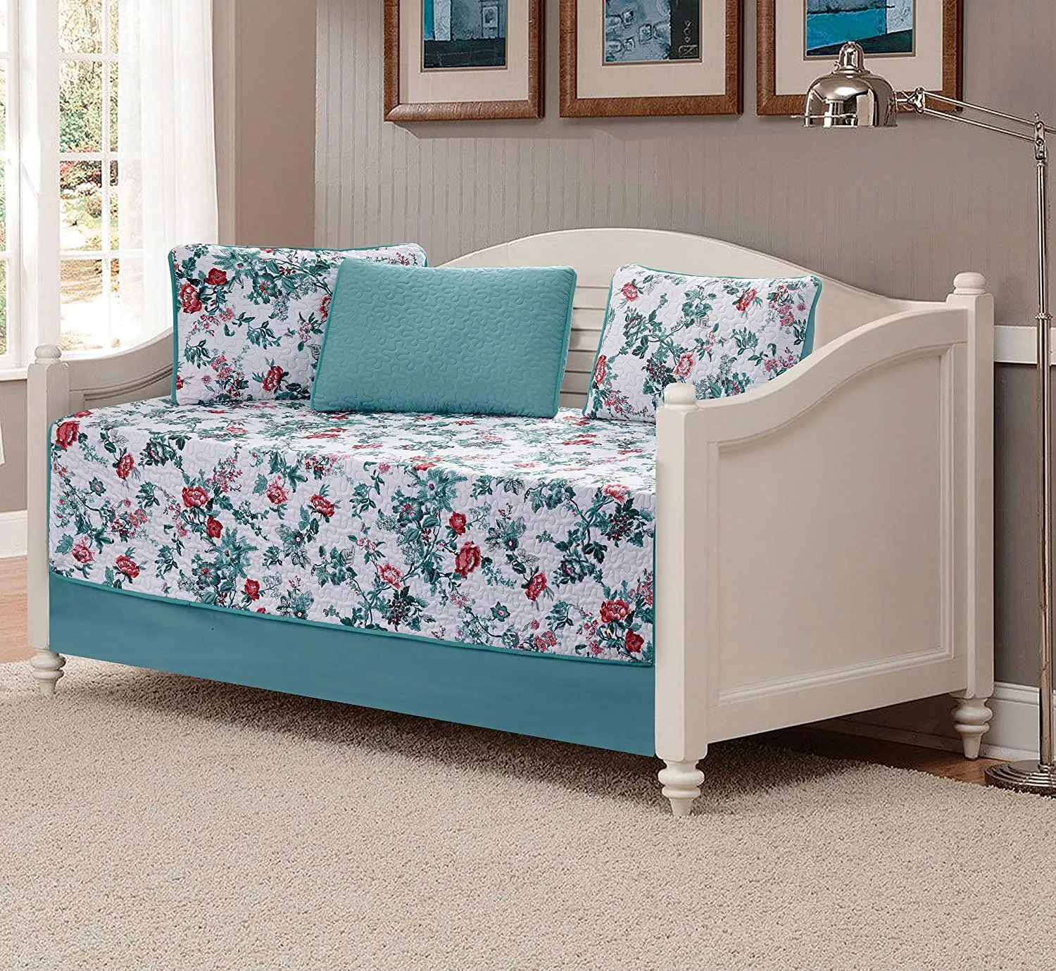 Day Bed Cover Modern Reversible 5 Pcs Set