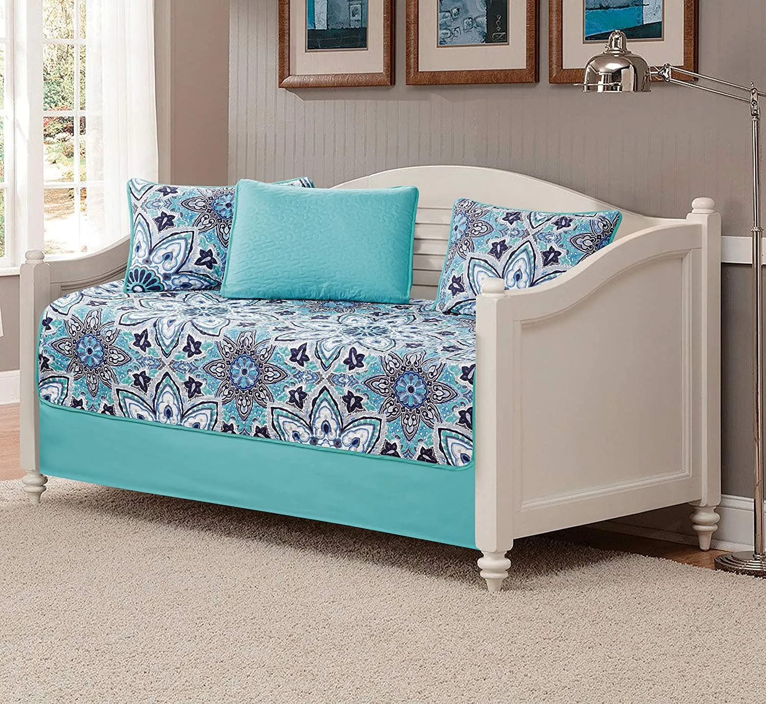 Day Bed Cover Modern Reversible 5 Pcs Set