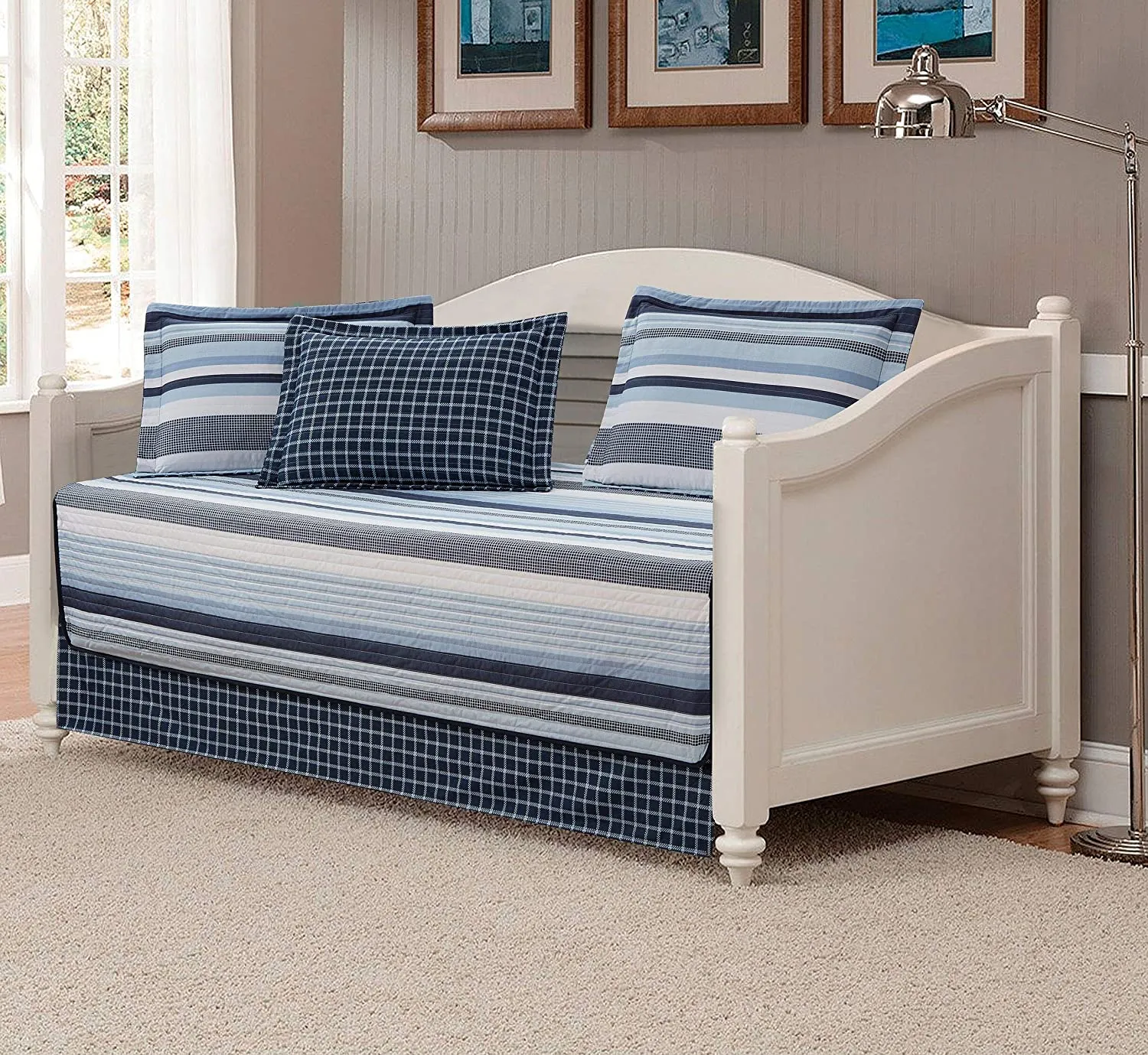 Day Bed Cover Modern Reversible 5 Pcs Set