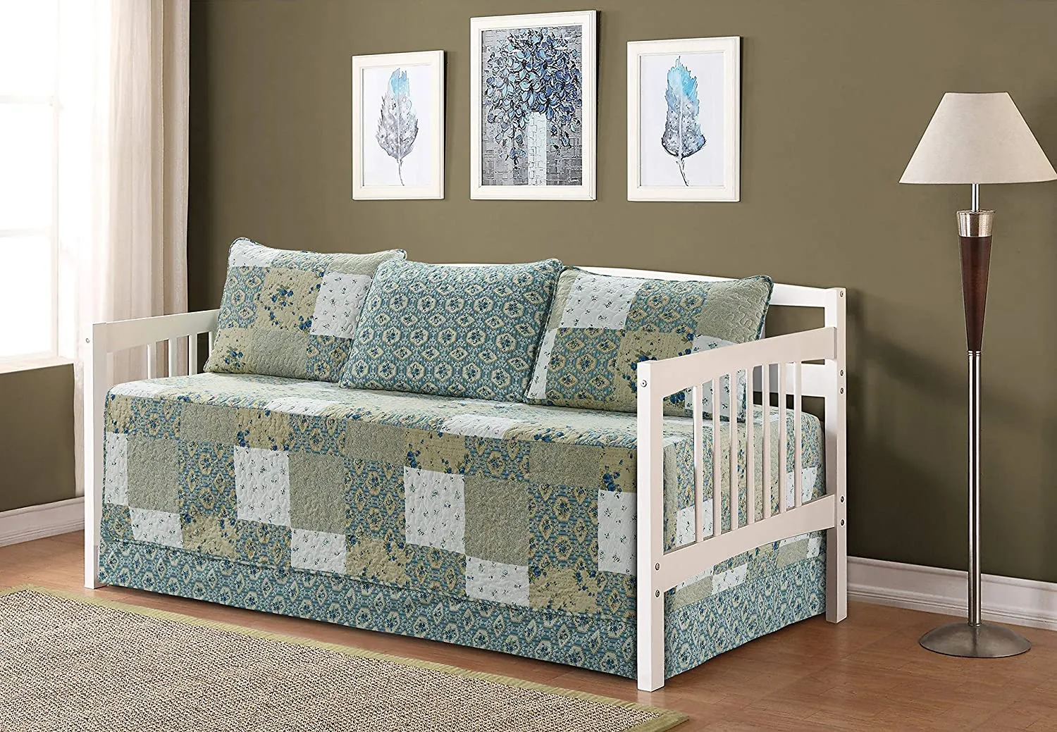 Day Bed Cover Modern Reversible 5 Pcs Set