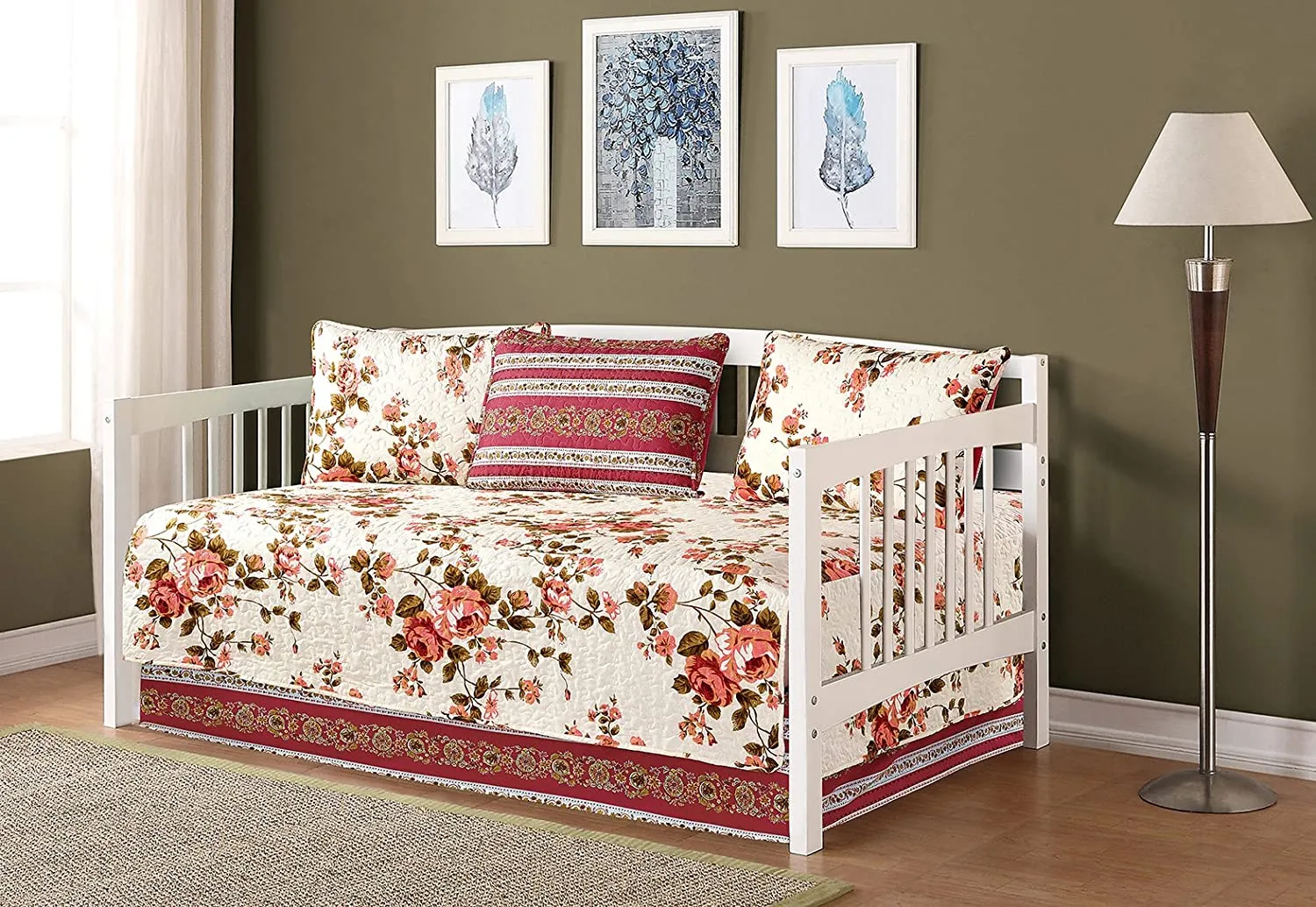 Day Bed Cover Modern Reversible 5 Pcs Set