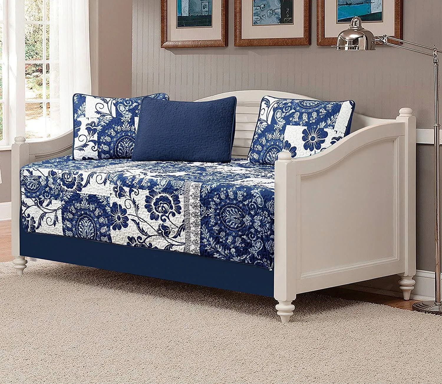 Day Bed Cover Modern Reversible 5 Pcs Set