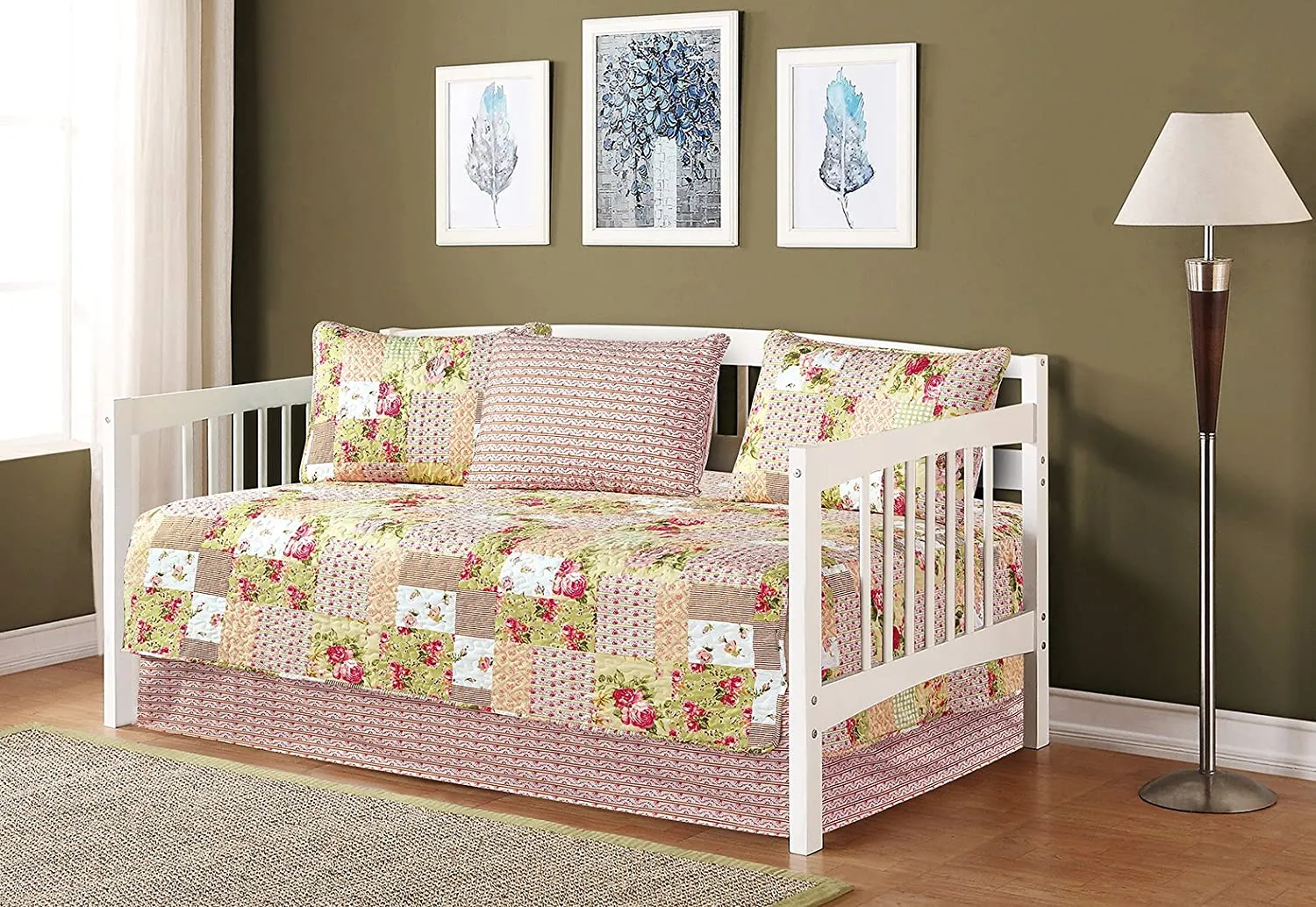 Day Bed Cover Modern Reversible 5 Pcs Set