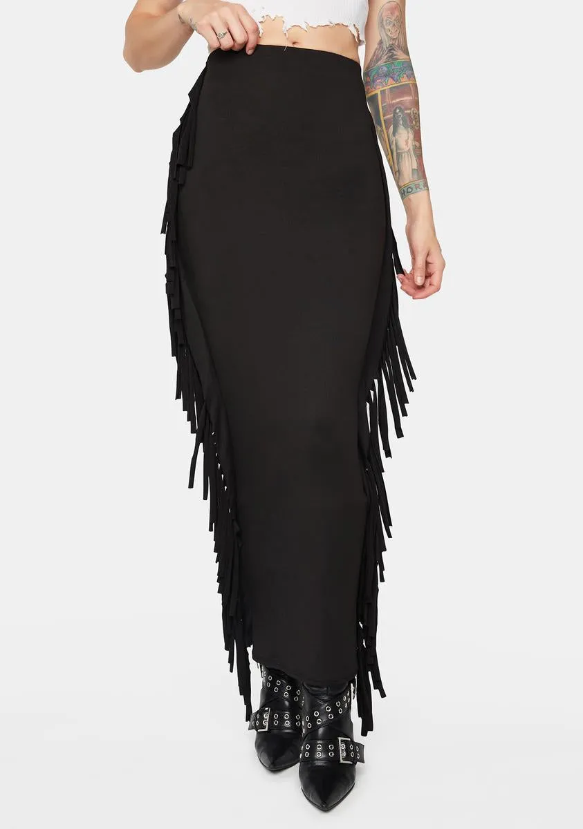 Don't Fringe About It Maxi Skirt