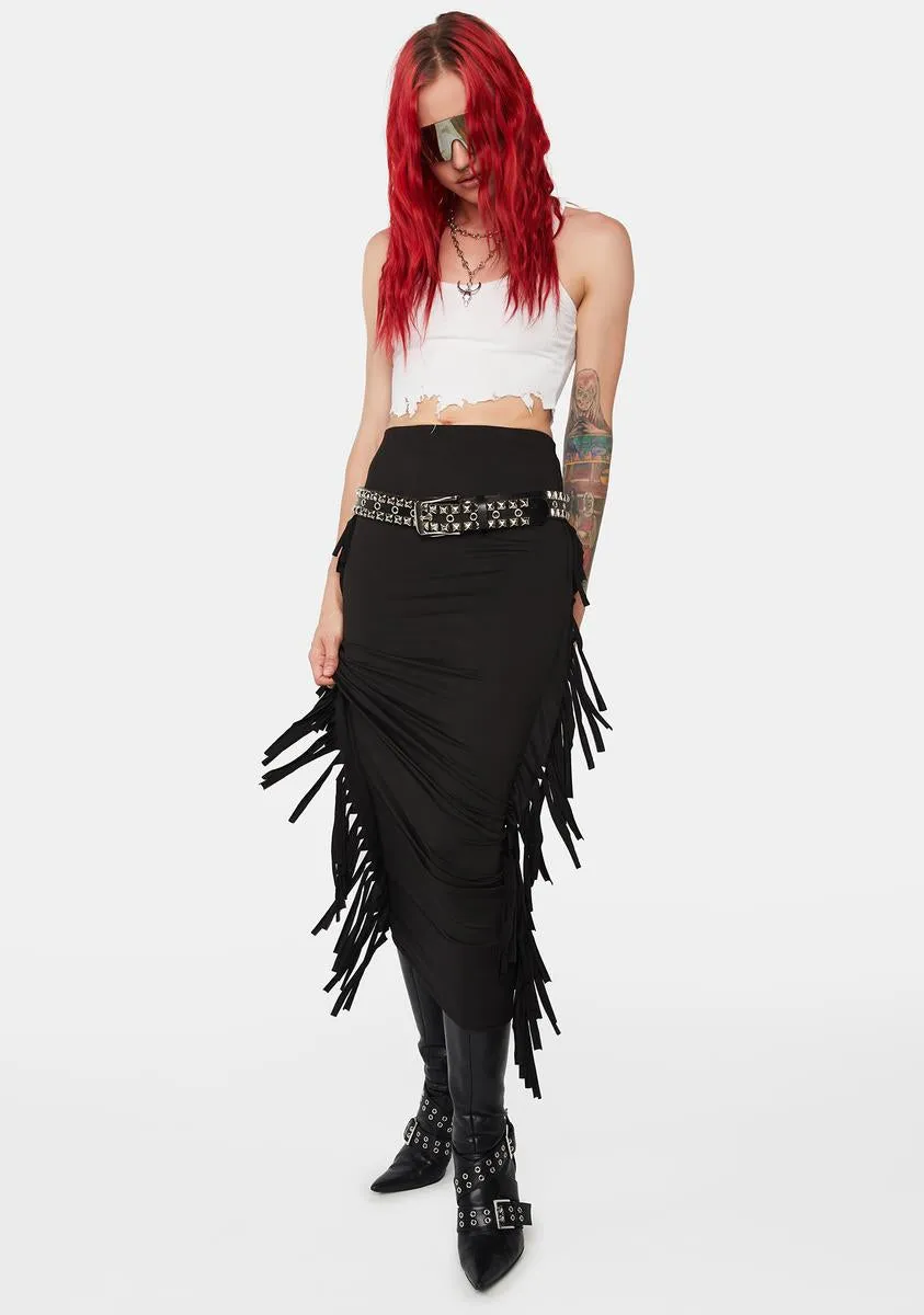 Don't Fringe About It Maxi Skirt