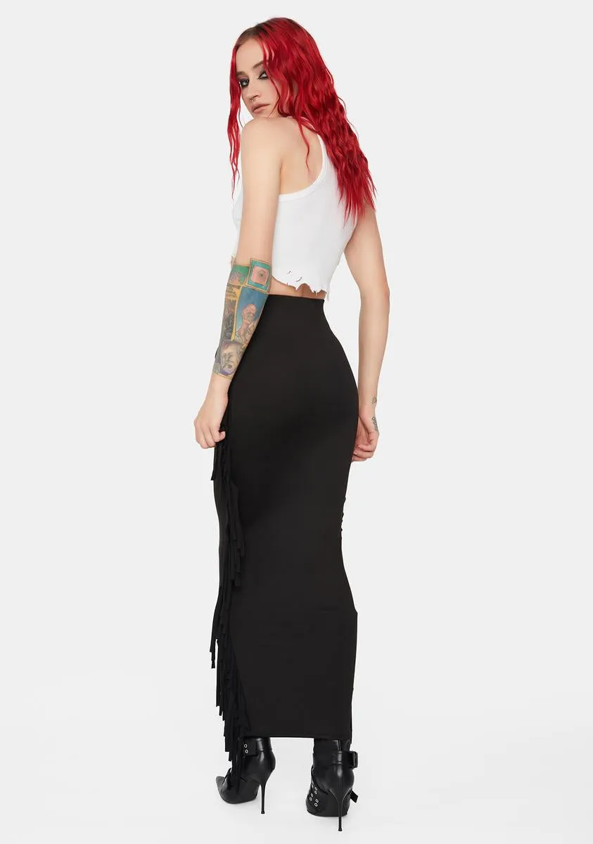 Don't Fringe About It Maxi Skirt